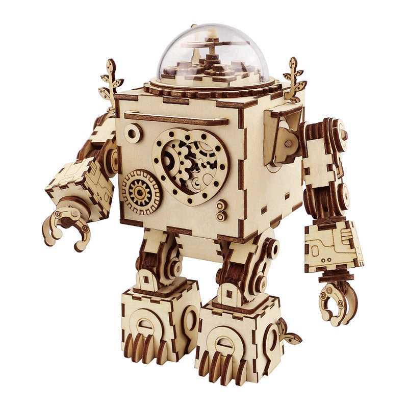 Robotime 3D Wooden Puzzle 5 Kinds Fan Rotatable DIY Steampunk Model Building Kits Assembly Toy Gift for Children Adult AM601 - RY MARKET PLACE