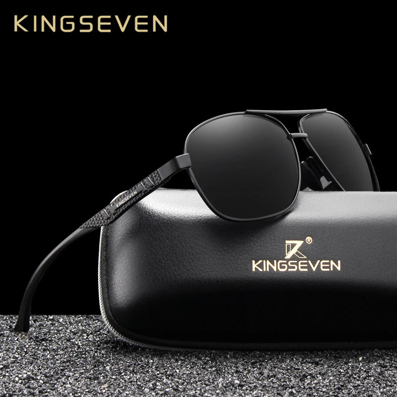 KINGSEVEN 2022 Brand Men Aluminum Sunglasses Polarized UV400 Mirror Male Sun Glasses Women For Men Oculos de sol