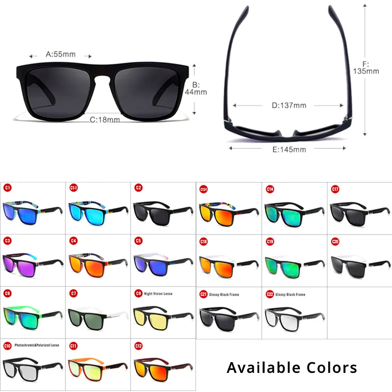 KDEAM Guy's All Matching Polarized Sunglasses Night Sight/Photochromic Driving Glasses UV400 New Colors of KD156 CE