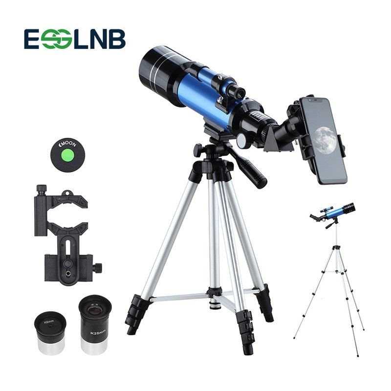 F40070M Telescope Astronomical Monocular With Tripod Refractor Spyglass Zoom High Power Powerful For Astronomic Space - RY MARKET PLACE