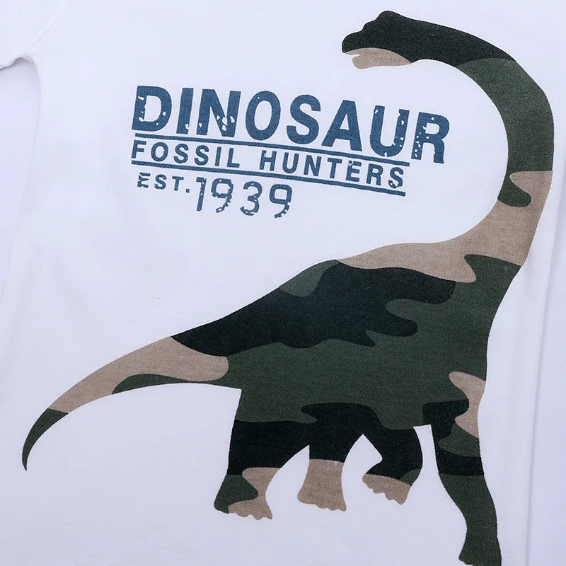 Children Boys Girls Clothing Toddler Kids Long Sleeves T-shirts For Girls Boys Tops Tees Baby Dinosaur T Shirt Casual Clothes