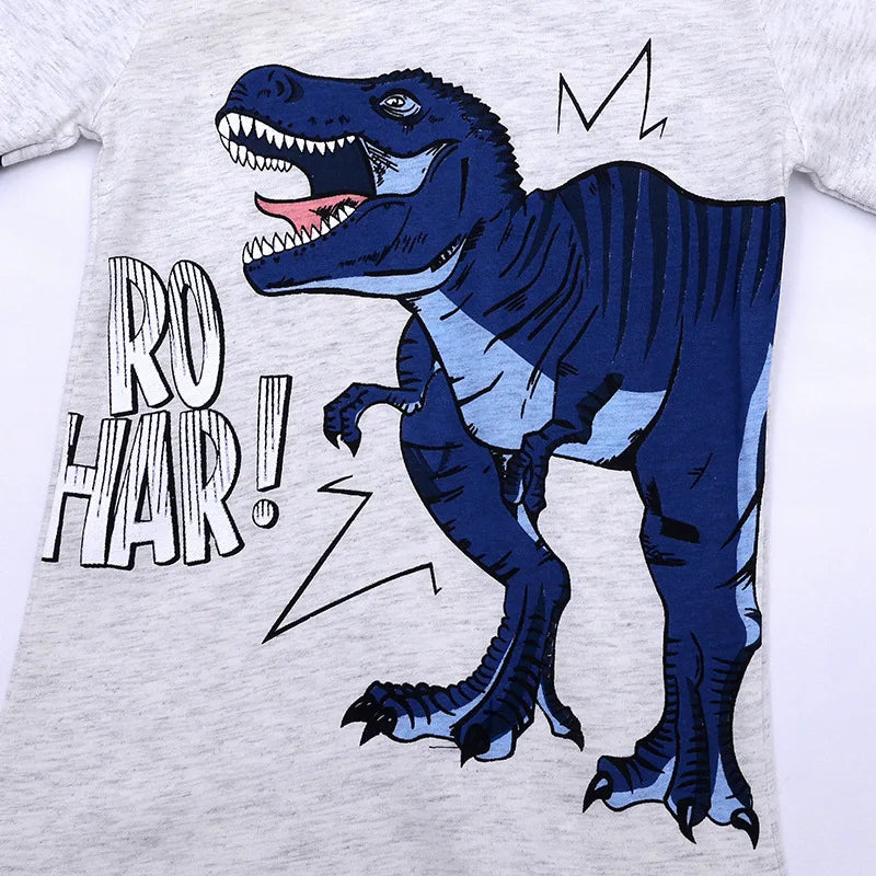 Children Boys Girls Clothing Toddler Kids Long Sleeves T-shirts For Girls Boys Tops Tees Baby Dinosaur T Shirt Casual Clothes