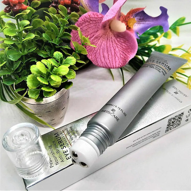 ARTISCARE Anti Dark Circles Eye Serum Peptide Anti Wrinkles Eye Bags Hyaluronic Acid Cream Roller Massager Eye Care