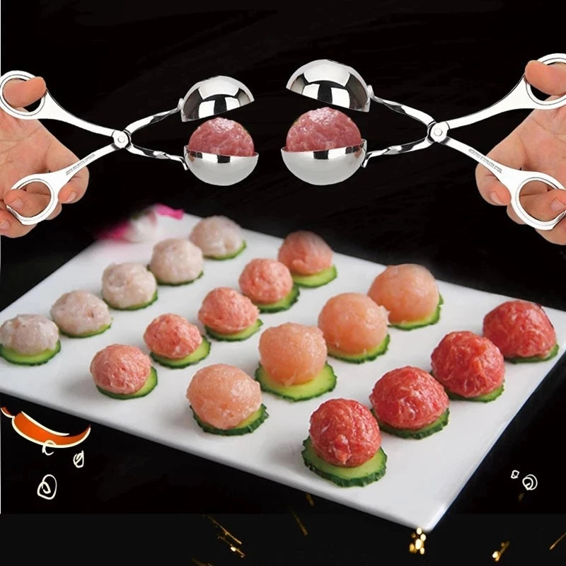 Meatball Apparatus Maker Clip Fish Ball Rice Ball Making Mold Form Tools Kitchen Accessories Stainless Steel Meat Baller Utensil