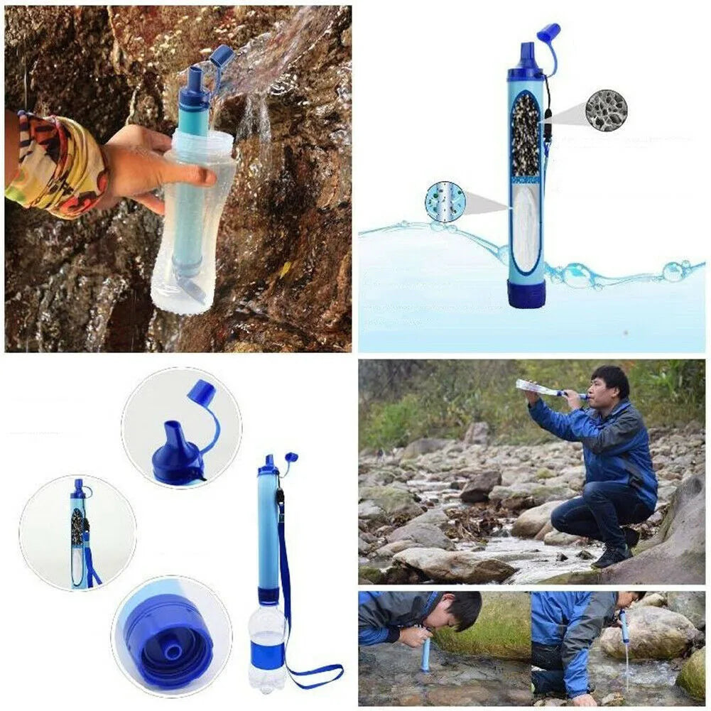 Portable Water Filter Personal Water Purifier 1500L Emergency Camping Equipment  NIN668