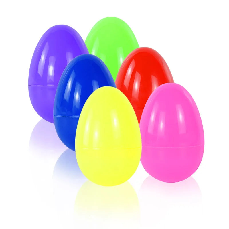 24/12Pcs Fillable Easter Eggs Plastic Colorful Easter Eggs Easter Candies Chocolate Gift Toys Boxes Egg Shape Easter Decor 5.5cm