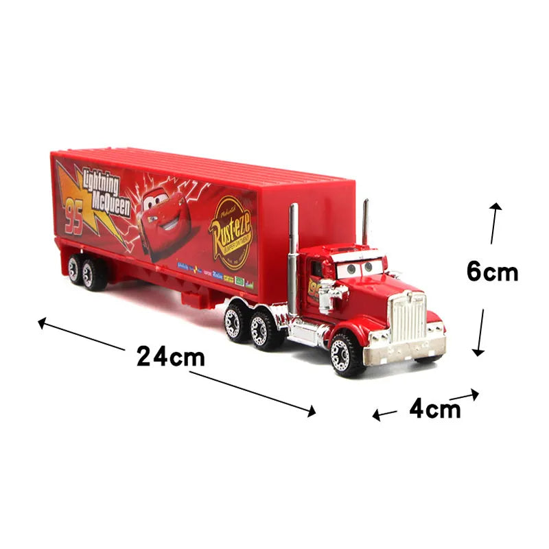 7PCS/Set Disney Pixar Car 3 Lightning m/c/Queen Jackson Storm Mack Truck 1:55 Diecast Metal Car Model Toy Boy Christmas Gift