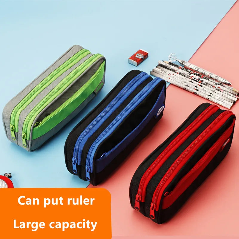 Large Capacity Pencil Case Practical New Style Storage Bag School Pencil Cases Pen Bag Box Student Office Stationery Supplies