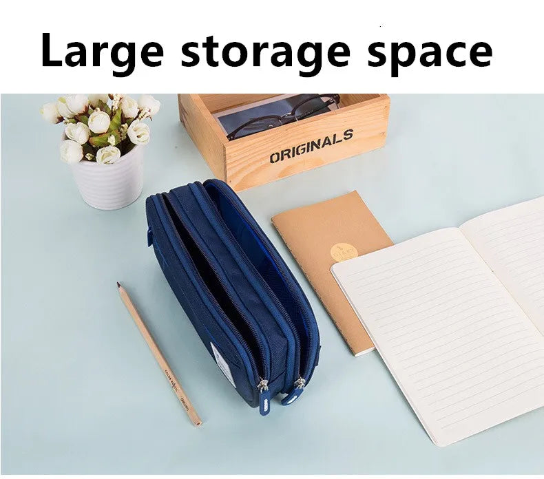 Large Capacity Pencil Case Practical New Style Storage Bag School Pencil Cases Pen Bag Box Student Office Stationery Supplies