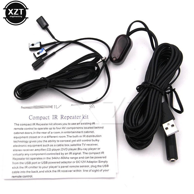 IR Extender Infrared Repeater Remote Control 1 Receiver 4 Emitters USB Adatper High Quality IR Remote Repeater ir Blaster