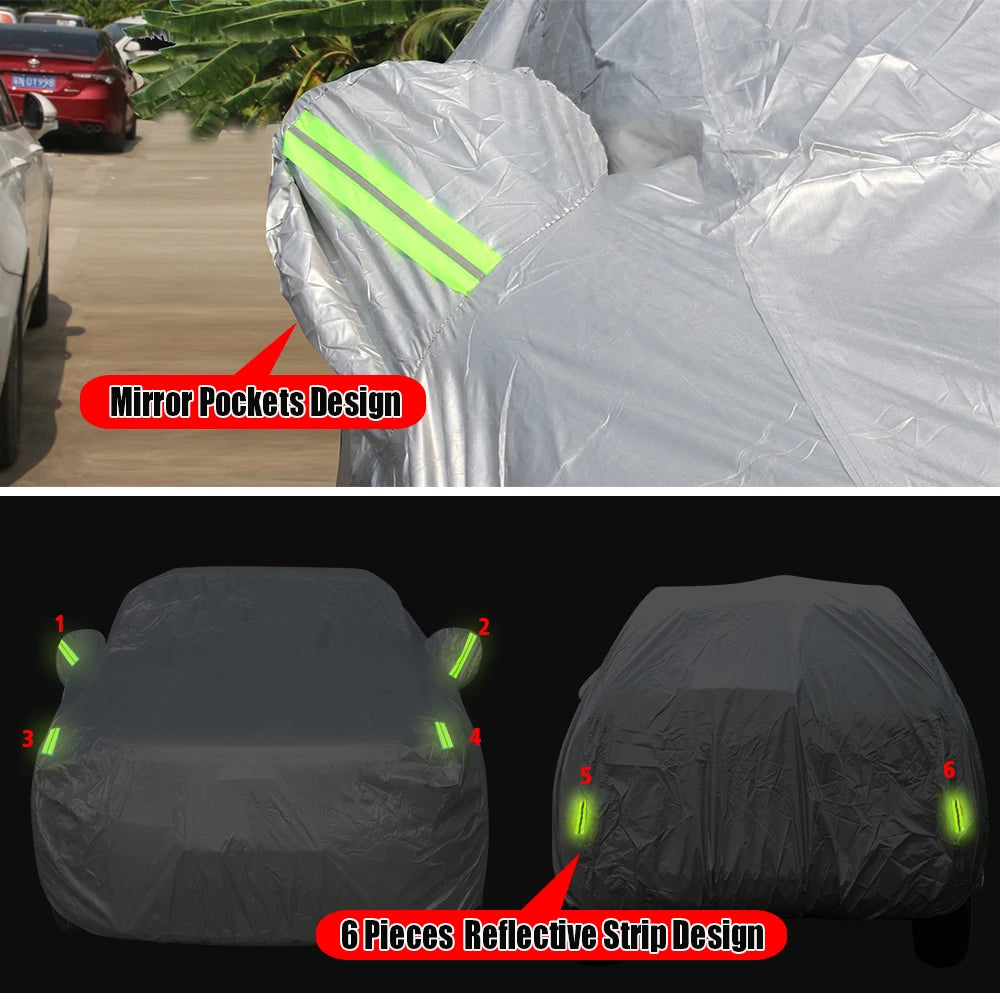 Car Cover Outdoor Anti-UV Sun Shade Snow Rain Wind Protect SUV Cover For Mitsubishi Pajero Shogun Montero