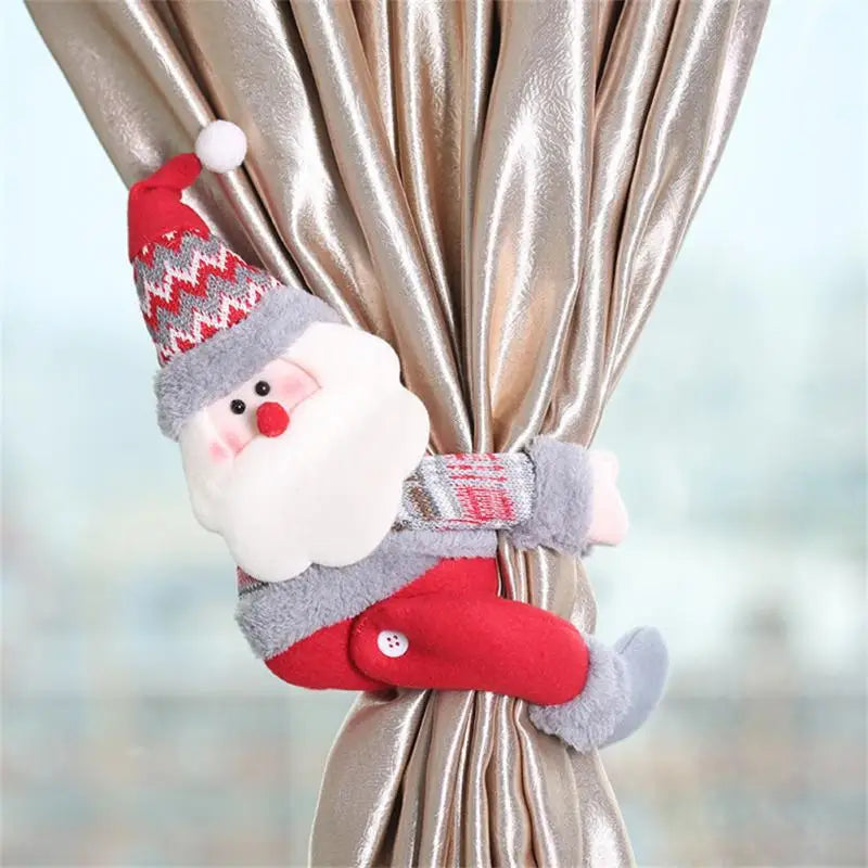 Christmas Rubber Band Curtain Buckle Christmas Decoration Pendant Home Bedroom Window Hook Fasten Clamp Room Festival Ornament