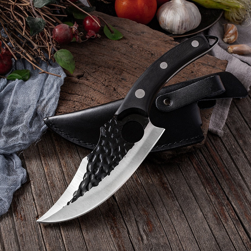 6'' Meat Cleaver Butcher Knife Stainless Steel Hand Forged Boning Knife Chopping Slicing Kitchen Knives Cookware Camping Kinves - RY MARKET PLACE