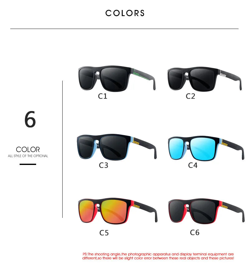 New Fashion Guy's Sun Glasses Polarized Sunglasses Men Classic Design Mirror Square Ladies Sun Glasses Women