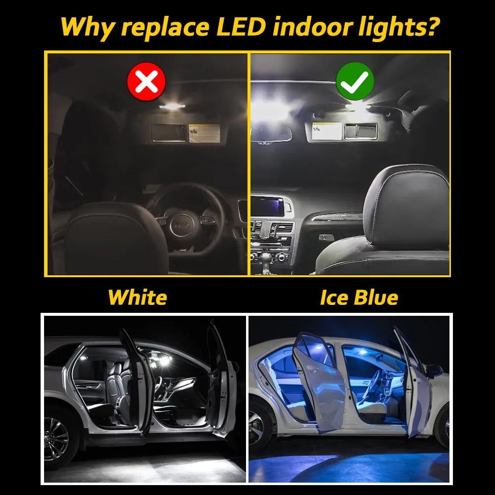 MDNG Canbus LED Interior Dome Map Trunk Light Kit For BMW X1 E84 E48 X3 E83 F25 X4 F26 X5 E53 E70 X6 E71 E72 Car Accessories