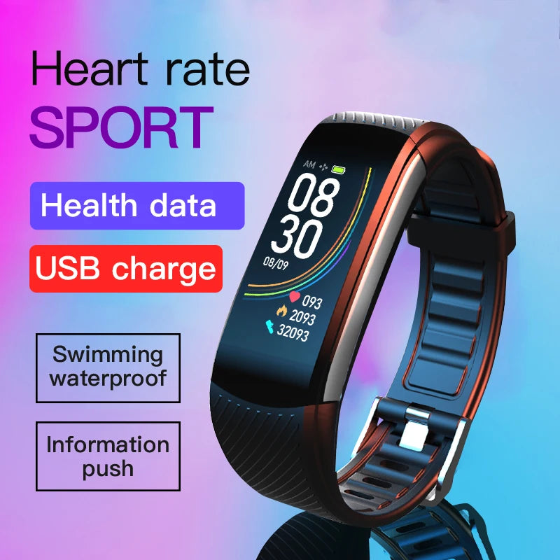 C5S Smart Bracelet Blood Pressure Monitor Men Women Waterproof IP67 Heart Rate Monitor Smart Band Watch Fitness Tracker Bracelet