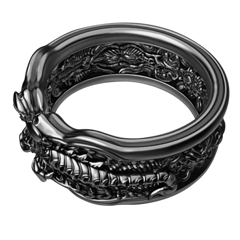 Black Scorpion Pattern Engraved Rings Scorpion Rings Punk Rock Men Wedding Party Biker Jewelry For Boys Father's Day Gifts