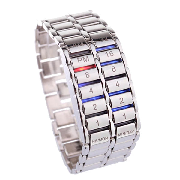 Men's Binary LED Digital Quartz Wrist Watch Father's Day Fashion Creative Gift AIC88