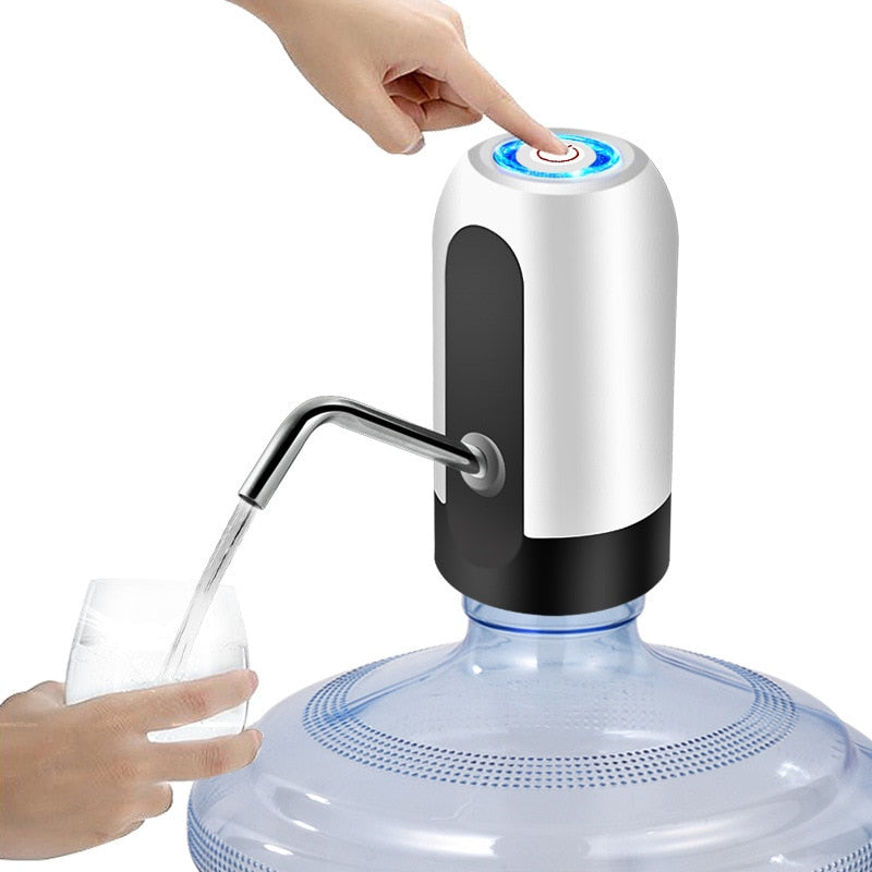 Home Gadgets Water Bottle Pump Mini Barreled Water Electric Pump USB Charge Automatic Portable Water Dispenser Drink Dispenser - RY MARKET PLACE