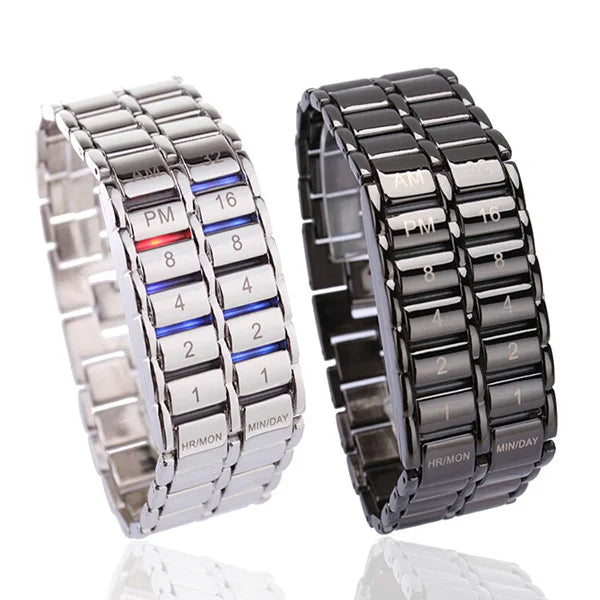 Men's Binary LED Digital Quartz Wrist Watch Father's Day Fashion Creative Gift AIC88