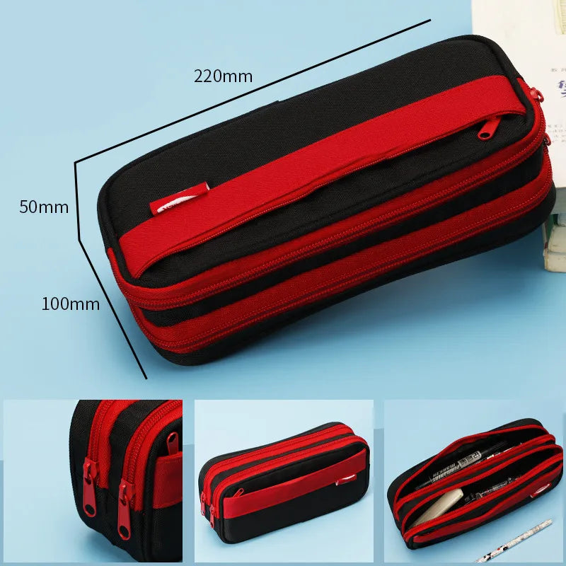 Large Capacity Pencil Case Practical New Style Storage Bag School Pencil Cases Pen Bag Box Student Office Stationery Supplies