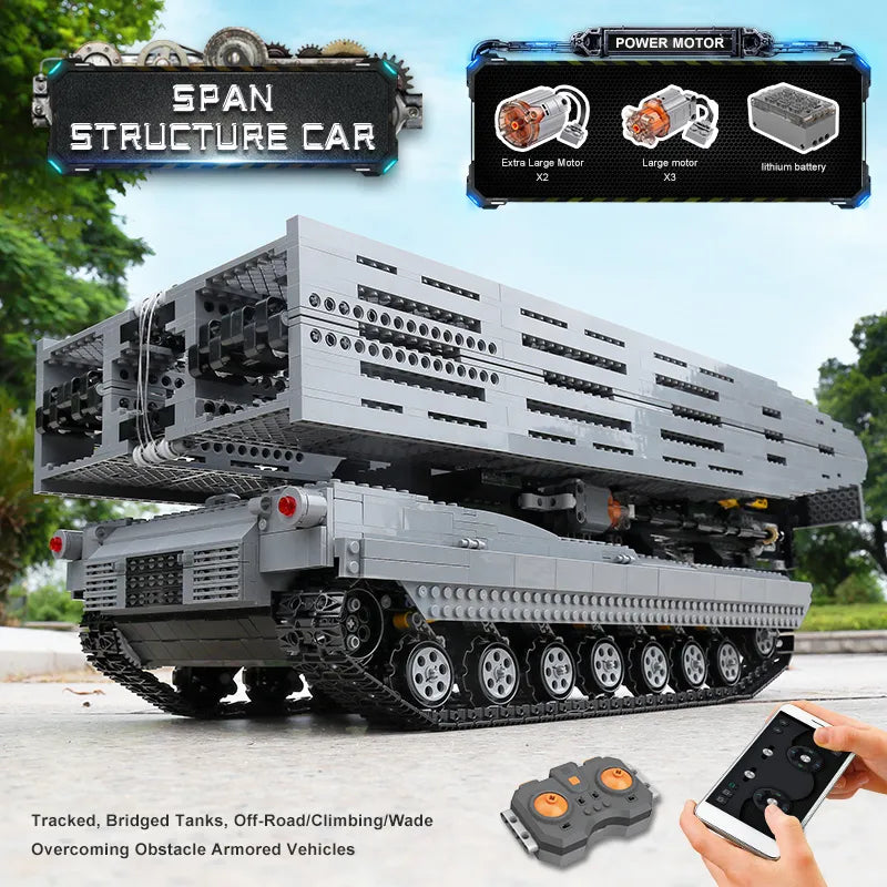 MOULD KING 20002 Military Vehicles Building Blocks Bricks Span Structure Car RC Technicial Car Truck Toys Tank Toys Boys Toys - RY MARKET PLACE