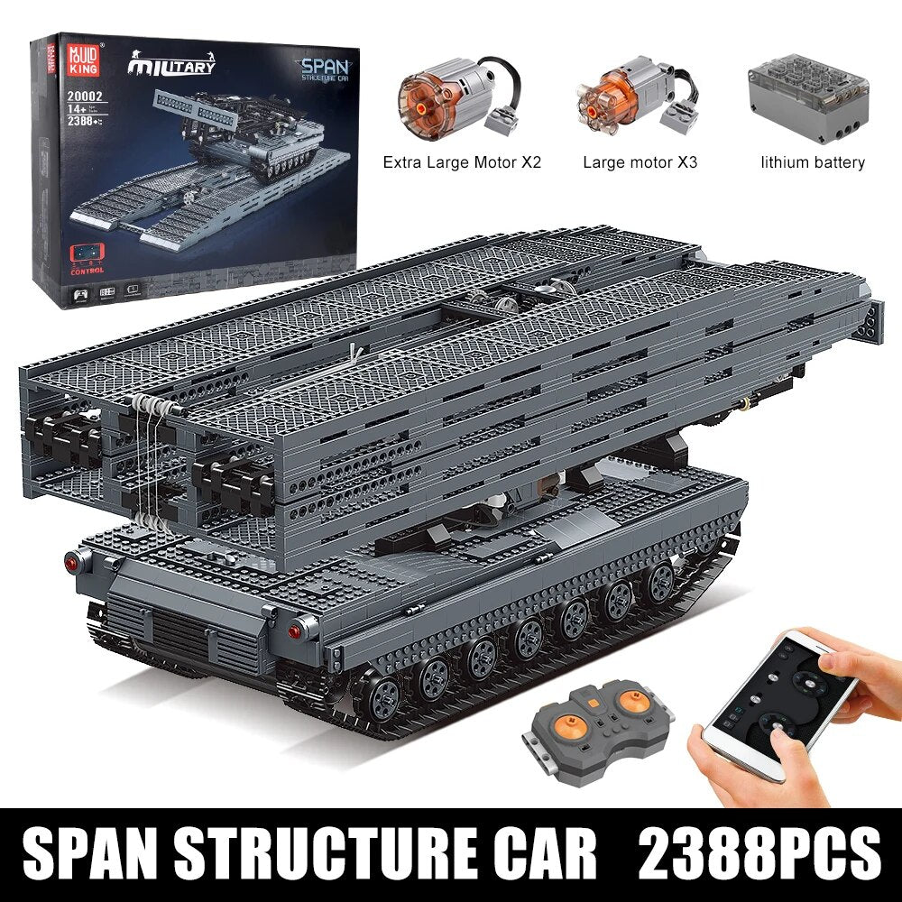 MOULD KING 20002 Military Vehicles Building Blocks Bricks Span Structure Car RC Technicial Car Truck Toys Tank Toys Boys Toys - RY MARKET PLACE