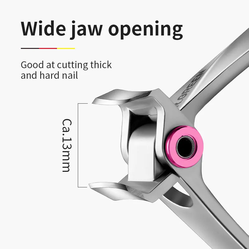 MR.GREEN Nail Clippers Stainless Steel Wide Jaw Opening Manicure Fingernail Cutter Thick Hard Ingrown Toenail Scissors tools - RY MARKET PLACE