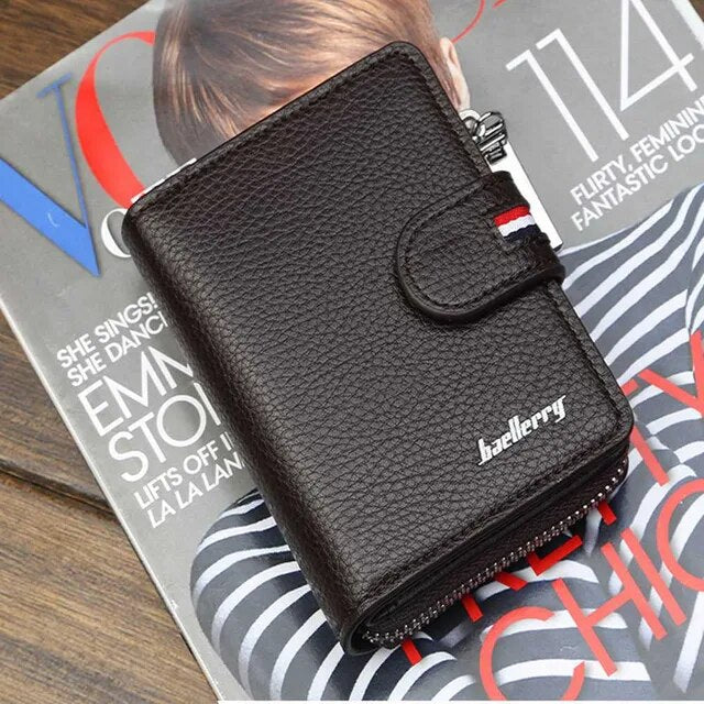 Men&#39;s Wallet with Buckle Short Fashion Multi-card Large-capacity Wallet Purse Best Sale-WT - RY MARKET PLACE