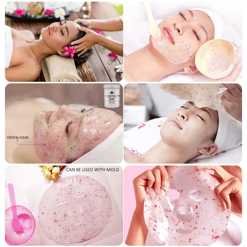 Natural Soft Hydro Jelly Mask Powder Set Peel Off Rubber Facial Mask SPA Whitening Rose Collagen Hyaluronic Mask Acid Skincare - RY MARKET PLACE