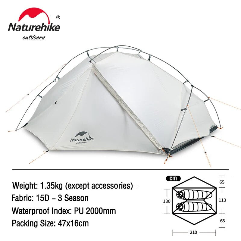 Naturehike Tent VIK Ultralight Camping Tents 1person 2person Cycling Tent Waterproof portable Travel Tent - RY MARKET PLACE