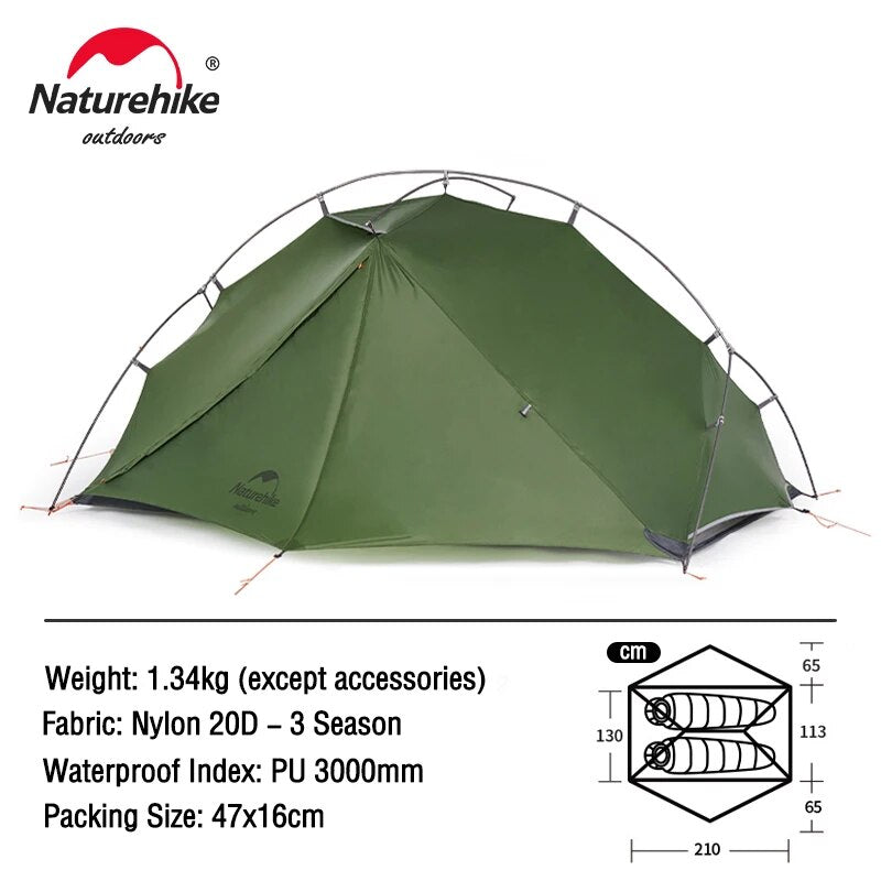 Naturehike Tent VIK Ultralight Camping Tents 1person 2person Cycling Tent Waterproof portable Travel Tent - RY MARKET PLACE