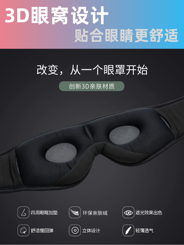 Bluetooth Music Eye Mask Headset Blackout Sleep