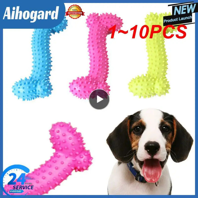 Pet Dog Toys Rubber Sounding Bone Toy Puppy Molars Rubber Ball Play For Teeth Training Pet Thermal Plastic Chewing Toys TPR