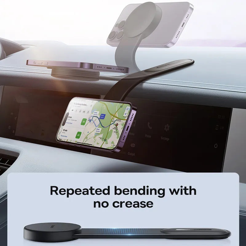 Baseus Magnetic Car Mobile Phone iPhone Holder Easy Paste Mount Stand Phone Holder for iPhone 12 13 14 Dashborad Center Console