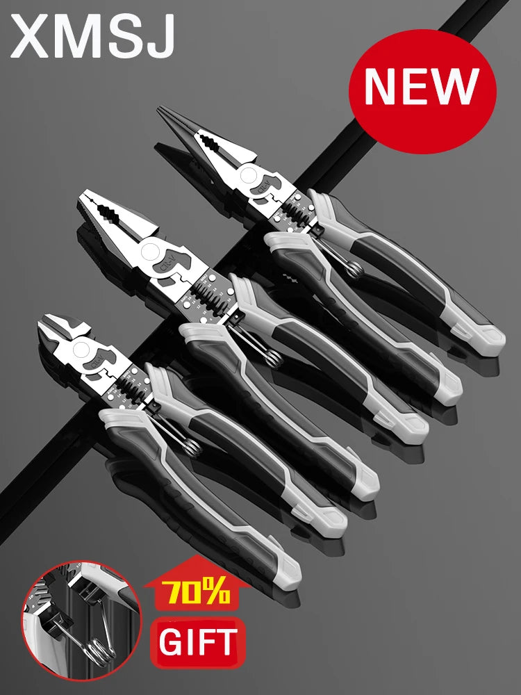 Multifunctional Universal Diagonal Pliers Needle Nose Pliers Hardware Tools Universal Wire Cutters Electrician Wire Pliers Set