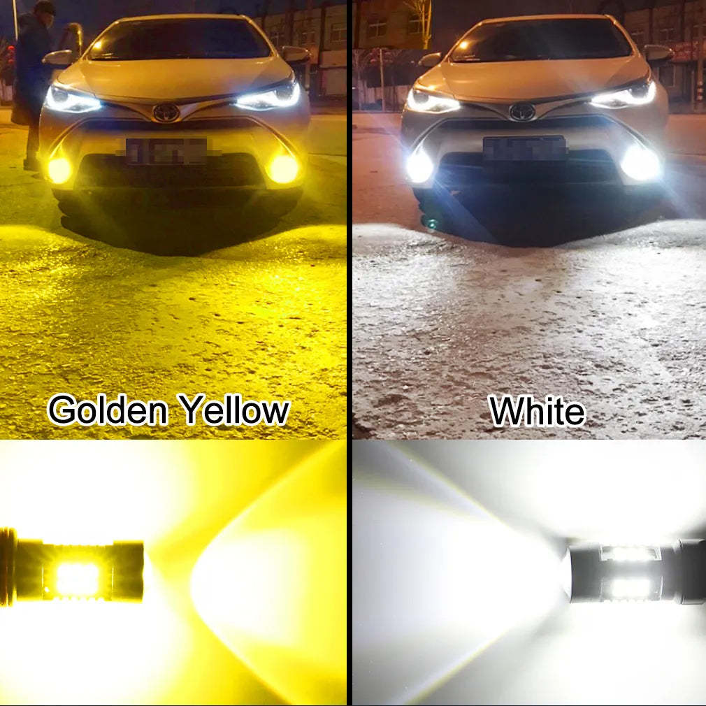 2Pcs H8 H11 Led HB4 9006 HB3 9005 Fog Lights Bulb 3030SMD 1200LM 6000K White Car Driving Running Lamp Auto Leds Light 12V 24V - RY MARKET PLACE