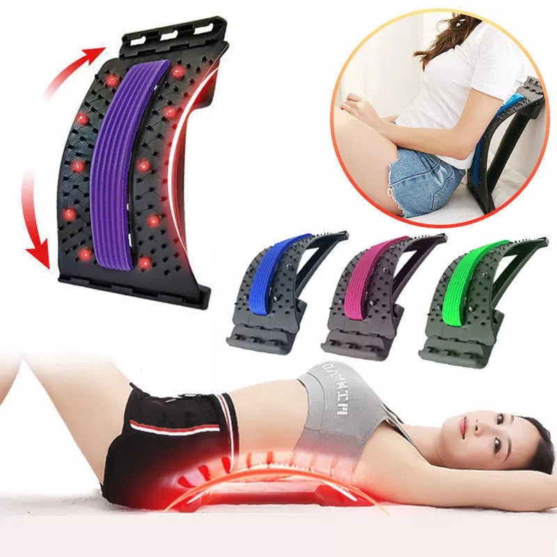 Magnetic Back Massage Muscle Relax Stretcher Posture Therapy Corrector Back Stretch Spine Stretcher Lumbar Support Pain Relief - RY MARKET PLACE