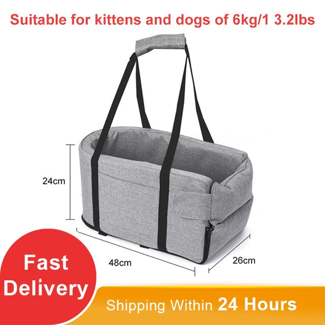 Portable Cat Dog Bed Travel Central Control Car Safety Pet Seat Transport Dog Carrier Protector For Small Dog Chihuahua Teddy - RY MARKET PLACE