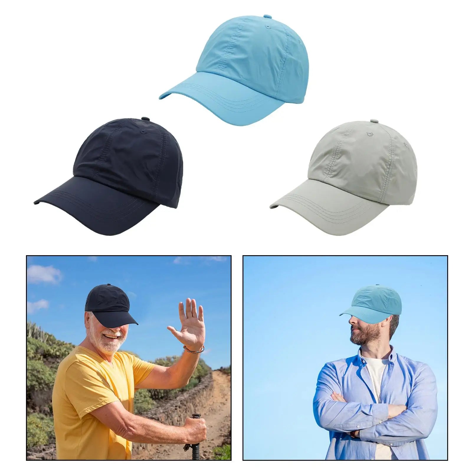 Baseball Cap Fashion Casual Lightweight Golf Cap Headwear Sun Visor Hat for Fishing Travel Hiking Outdoor Father's Day Gift