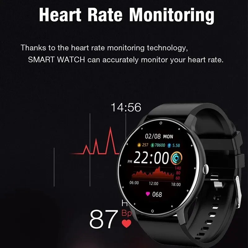 LIGE 2023 New Men Smart Watch Real-time Activity Tracker Heart Rate Monitor Sports Women Smart Watch Men Clock For Android IOS