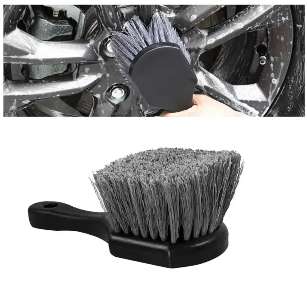 Car Wheel Cleaning Brush Detail Brush Short Handle Tire Rim Washing Brush Vehicles Cleaning Maintain Accessories Set For Auto In