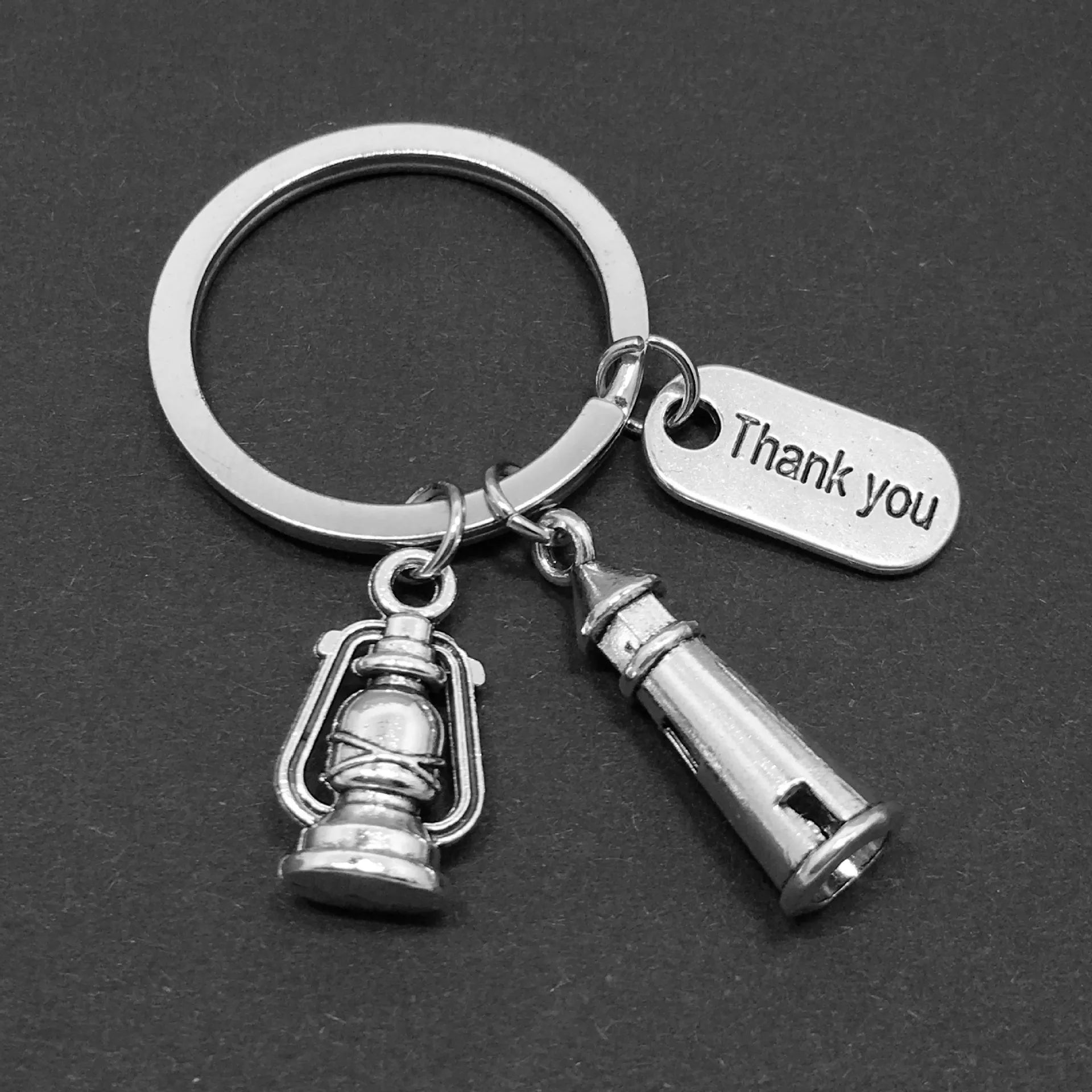 Father's Mother's Day Thanksgiving Teacher's Boxing Port Lighthouse Kerosene Light Thank You Keychain