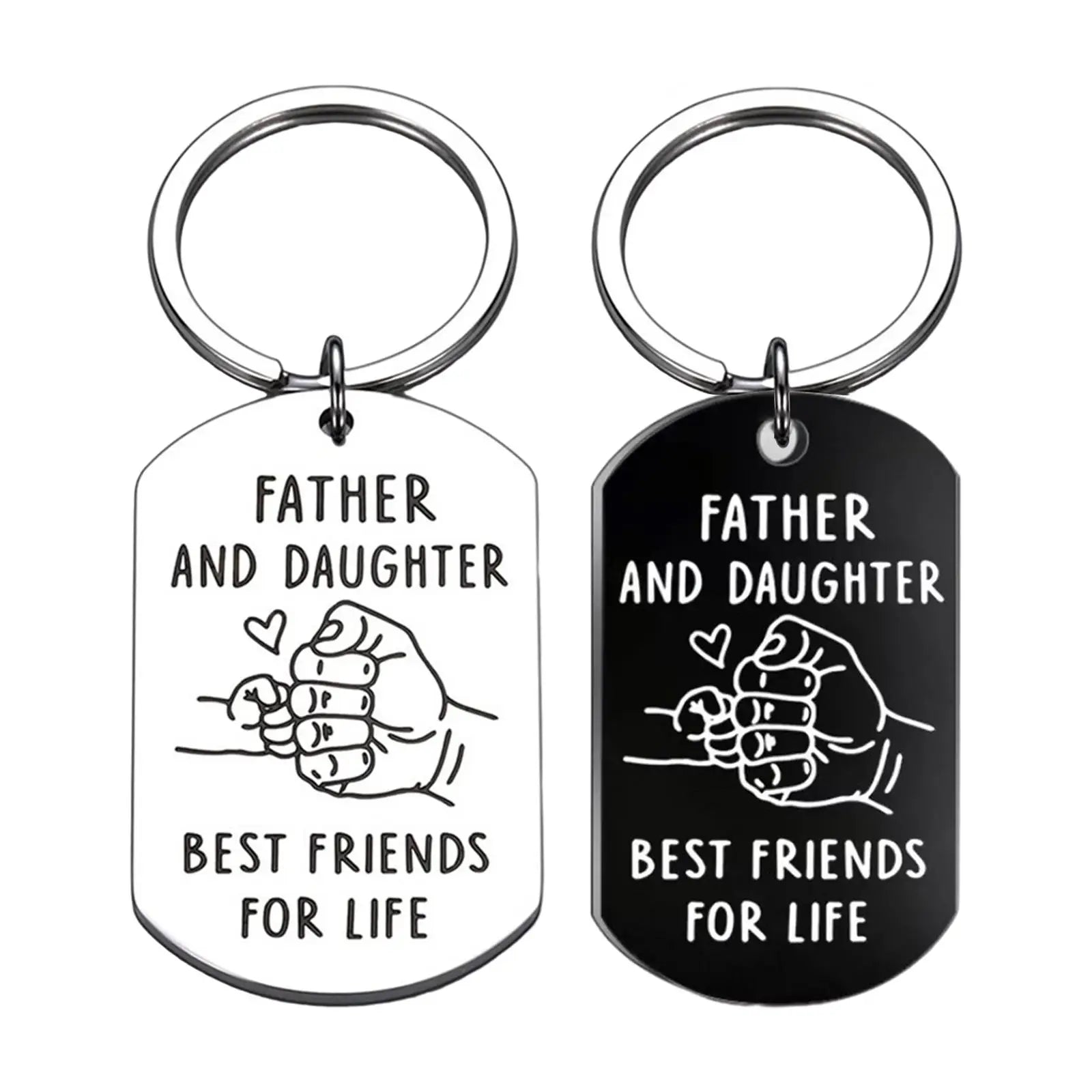 Keyring Holder Jewelry Accessory Dad Gifts from Daughter Son Father's Day Gift for Dad Husband Daddy Step Dad Birthday Gifts