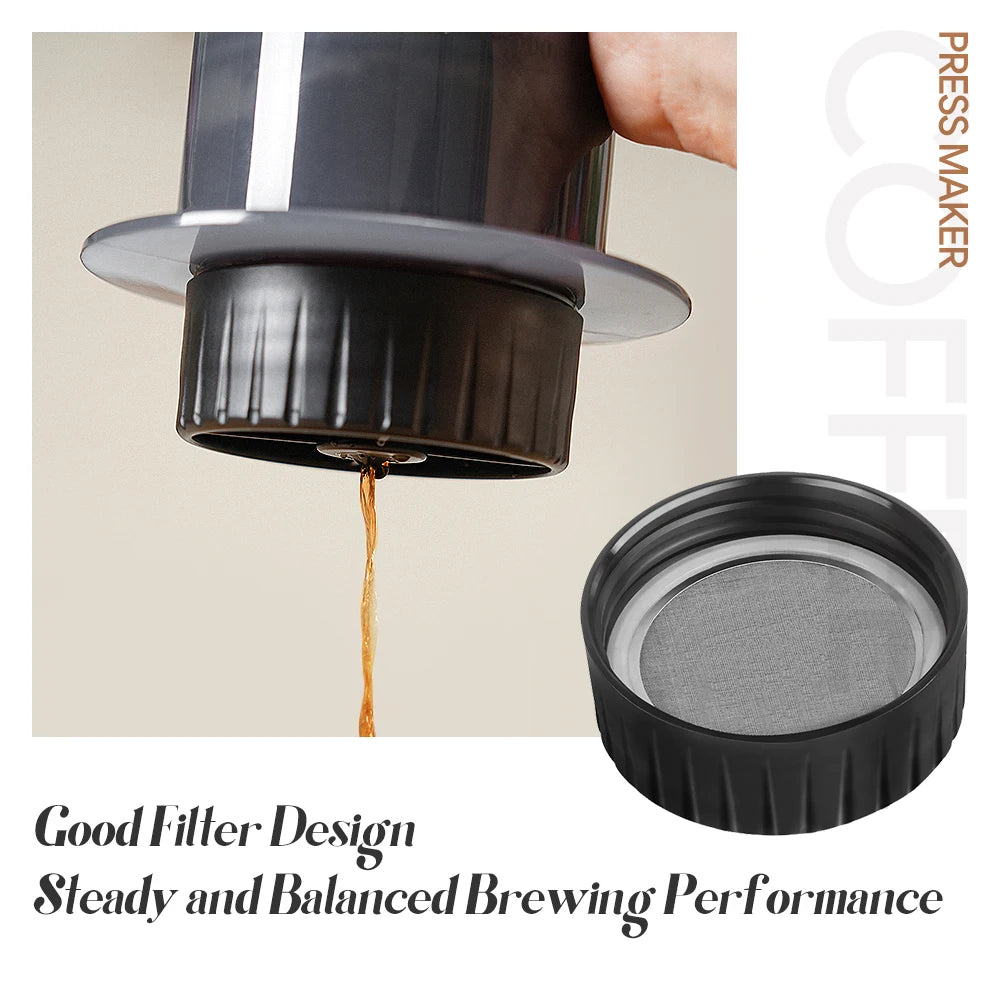 Espresso Portable Coffee Maker French Press Coffee Pot Kitchen Supplies for Aeropress Cafe Press Machine with Filter Paper Kit