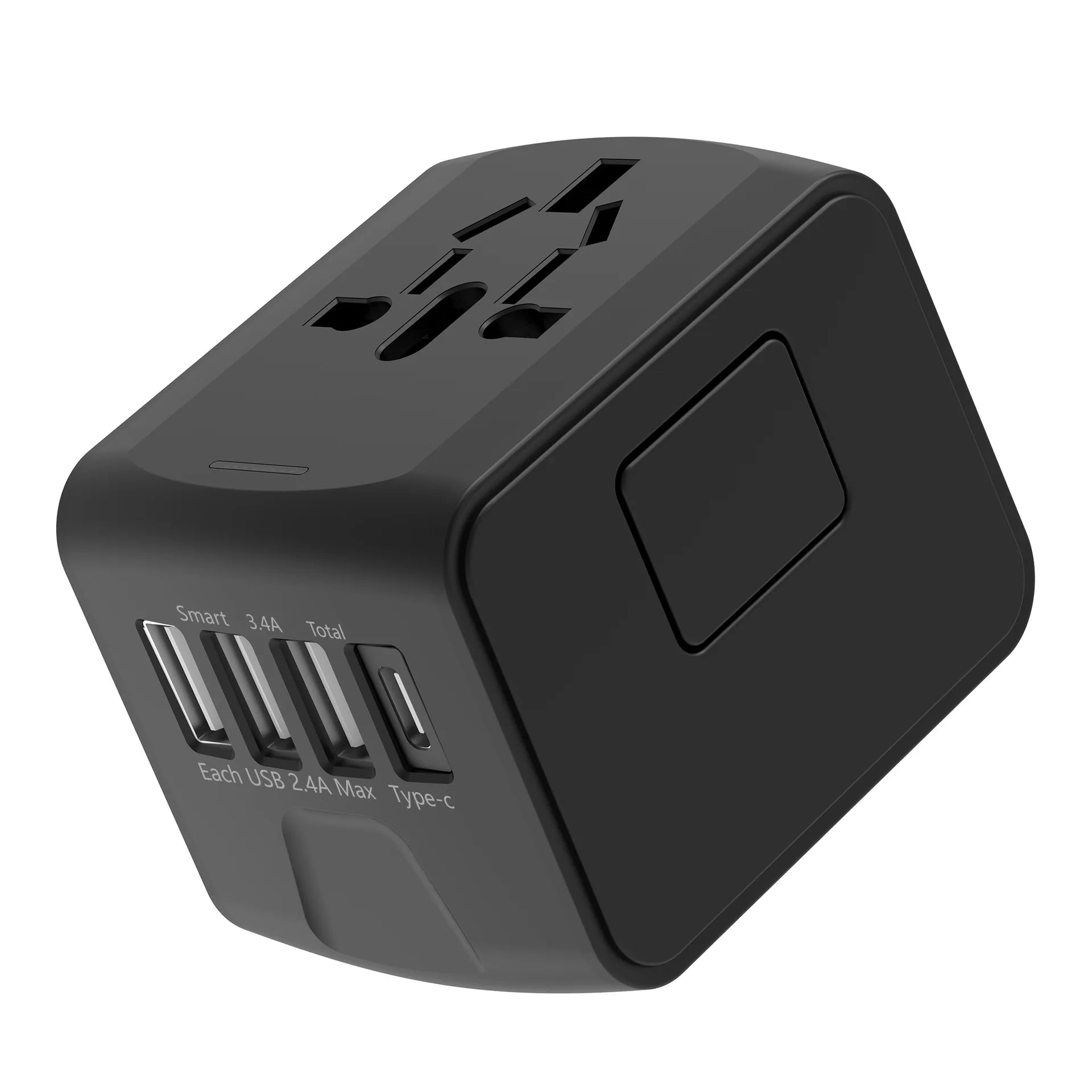 International travel adapter with 3 USB and Type C power adapters for fast charging EU/UK/US/Australia travel plugs