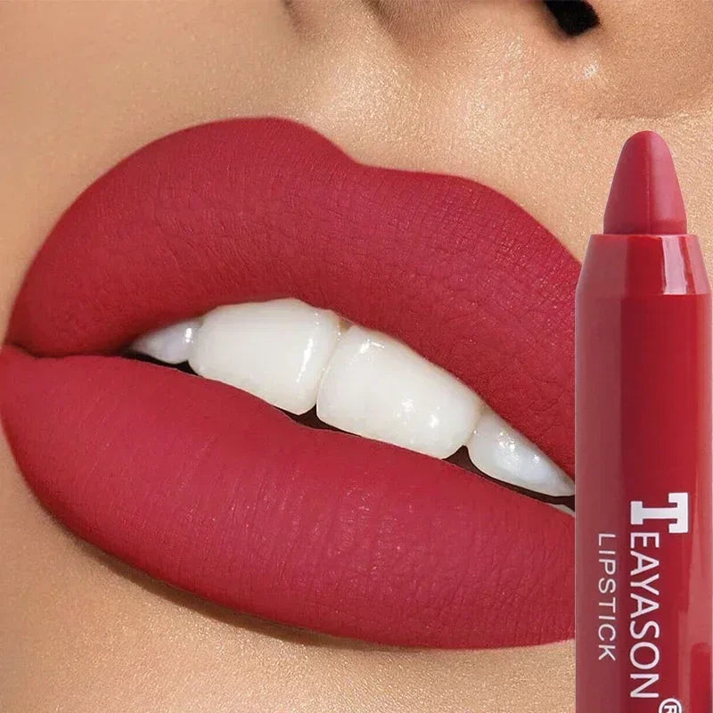 Nude Velvet Matte Lipstick Long Lasting Waterproof Color Rendering Non-stick Cup Lip Glaze Lips Liner Pencil  Woman Cosmetics