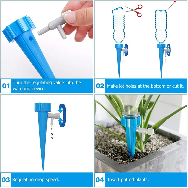 10Pcs/5pcs Self-Watering Kits Automatic Waterers Drip Irrigation Indoor Plant Watering Device Plant Garden Gadgets Creative