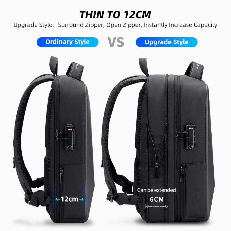 Fenruien Brand Laptop Backpack Anti-theft Waterproof School Backpacks USB Charging Men Business Travel Bag Backpack New Design - RY MARKET PLACE