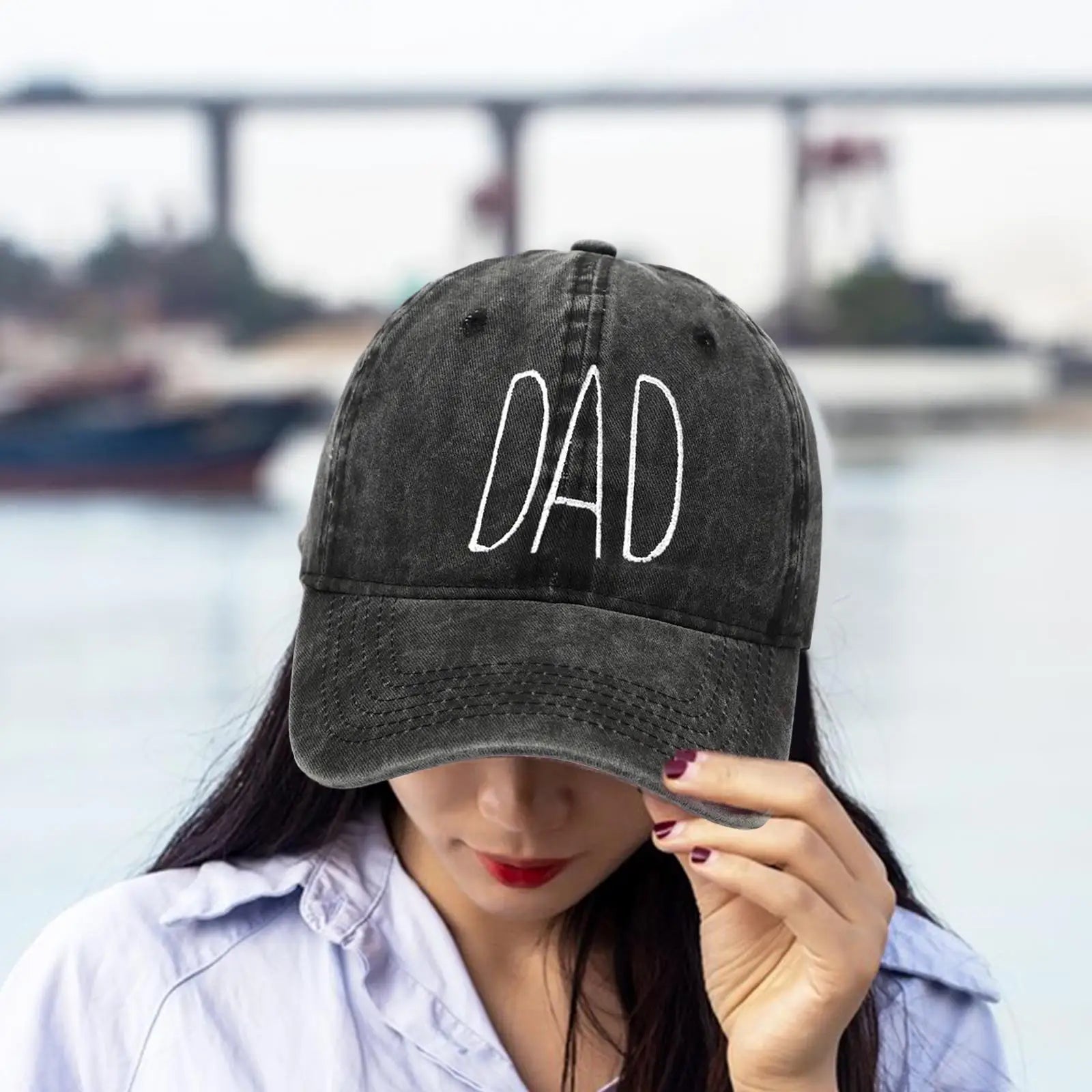 Dad Embroidered Baseball Hat Fashion Thoughtful Father's Day Gifts Golf Cap Sun Hat for Beach Trips Hiking Backpacking Fishing